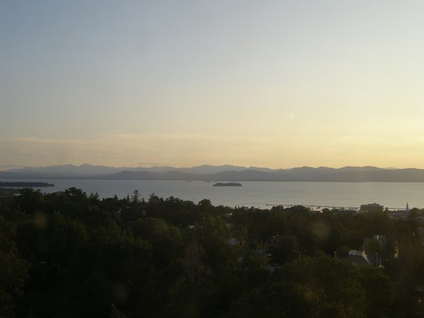 Burlington sunset on Saturday, August 15, 2026 at 7:43 PM EDT