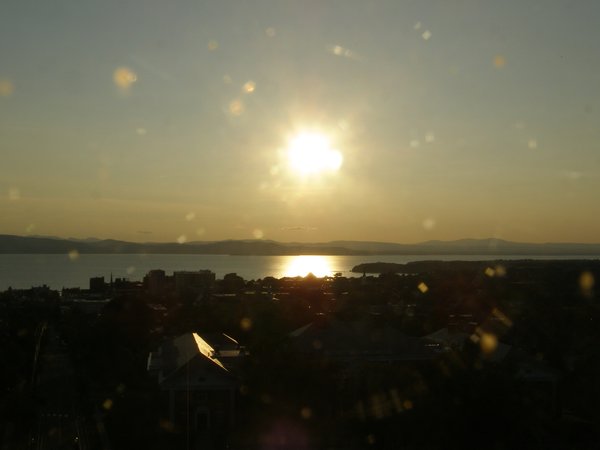 Burlington sunset on Saturday, August 15, 2026 at 7:28 PM EDT