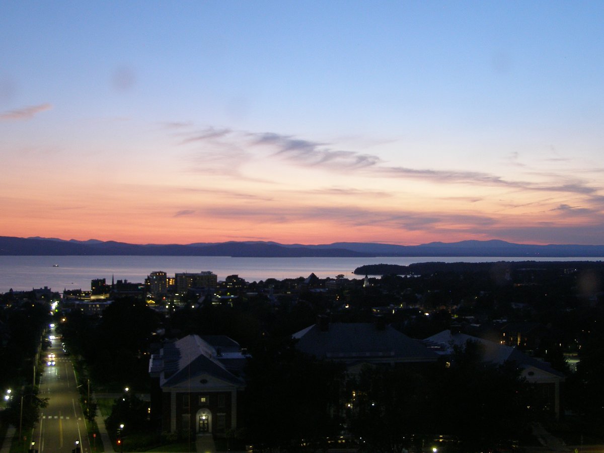 Right view, Burlington sunset on Saturday, August 15, 2026