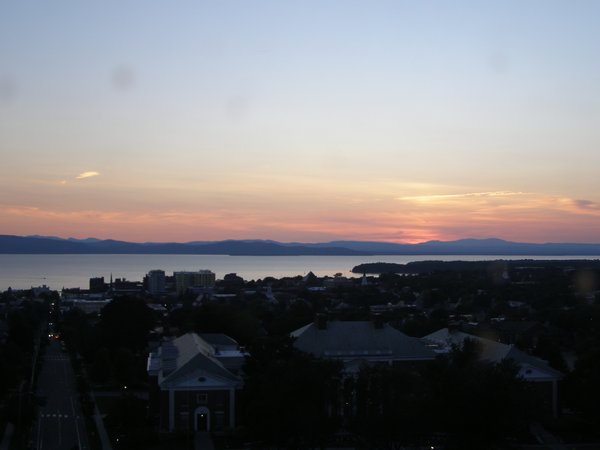 Burlington sunset on Saturday, August 15, 2026 at 8:13 PM EDT