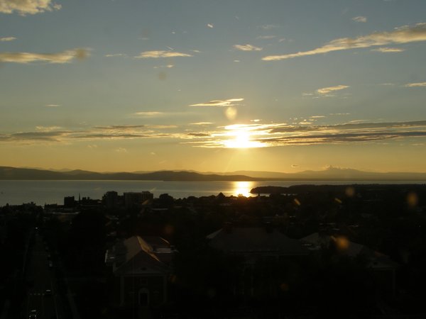 Burlington sunset on Monday, August 17, 2026 at 7:43 PM EDT