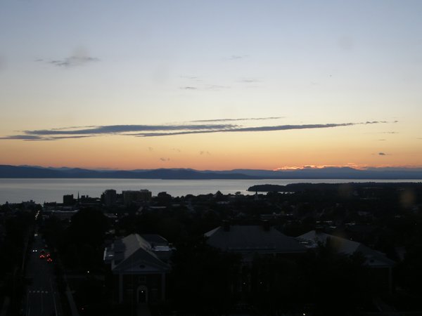 Burlington sunset on Monday, August 17, 2026 at 8:13 PM EDT
