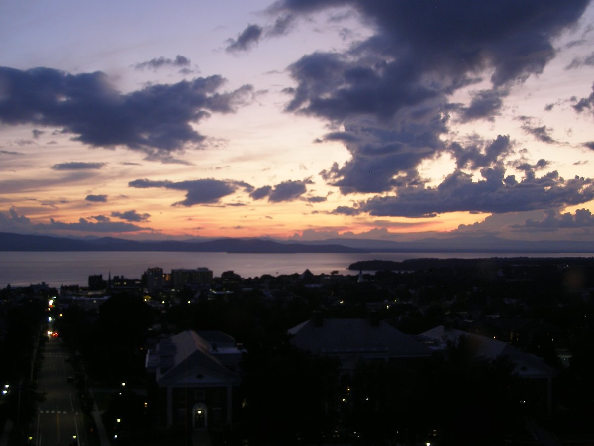 Right view, Burlington sunset on Wednesday, August 19, 2026