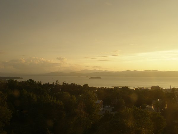 Burlington sunset on Thursday, August 20, 2026 at 7:43 PM EDT