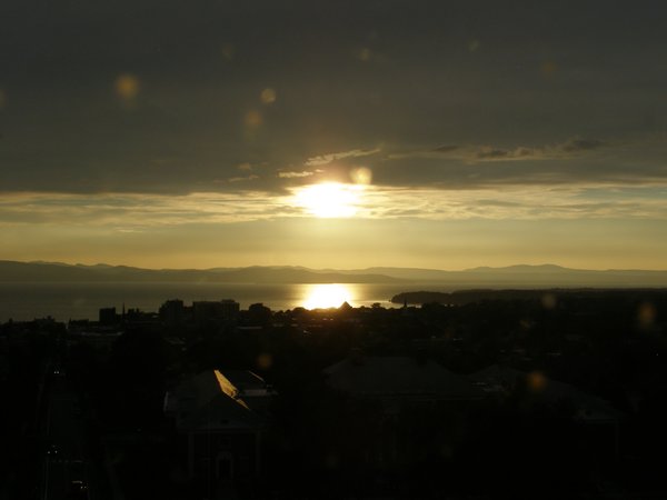 Burlington sunset on Thursday, August 20, 2026 at 7:28 PM EDT