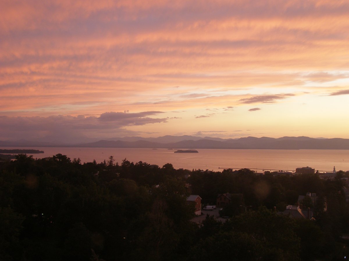 Left view, Burlington sunset on Thursday, August 20, 2026