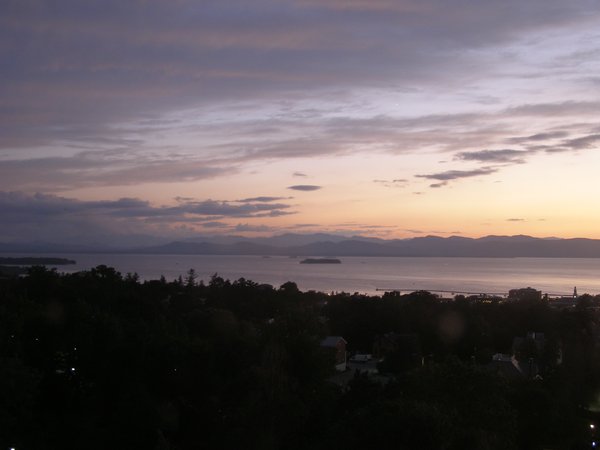 Burlington sunset on Thursday, August 20, 2026 at 8:18 PM EDT