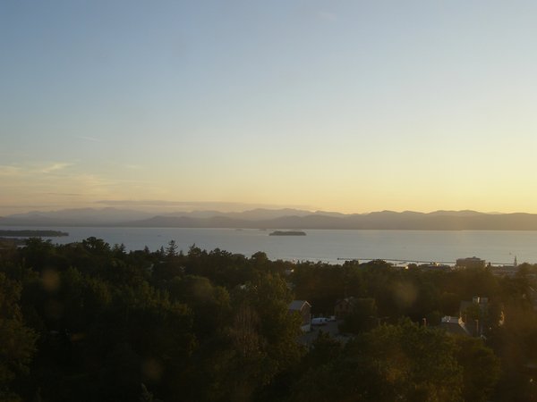 Burlington sunset on Friday, August 21, 2026 at 7:43 PM EDT