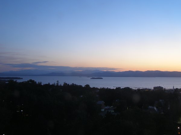 Burlington sunset on Friday, August 21, 2026 at 8:28 PM EDT