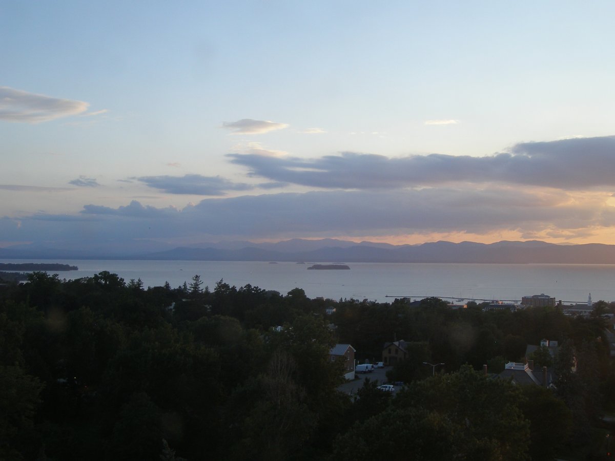 Left view, Burlington sunset on Saturday, August 22, 2026