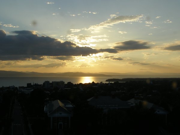 Burlington sunset on Saturday, August 22, 2026 at 7:28 PM EDT