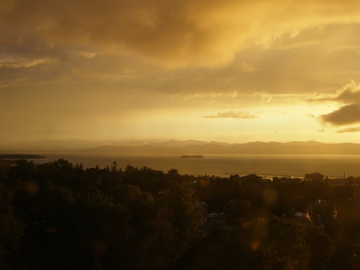 Left view, Burlington sunset on Sunday, August 23, 2026