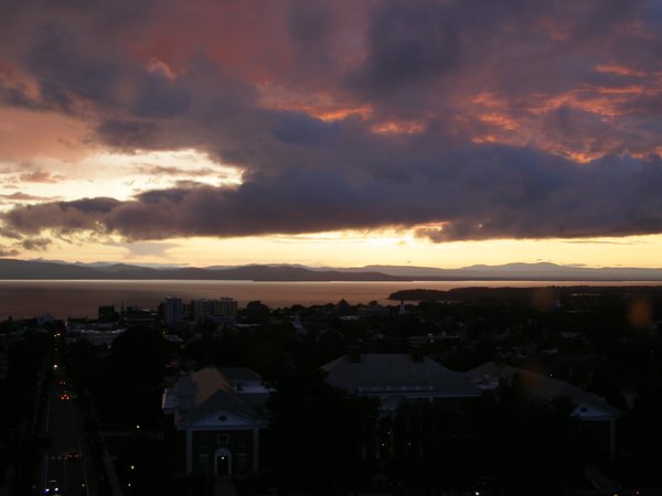 Burlington sunset on Sunday, August 23, 2026 at 7:58 PM EDT