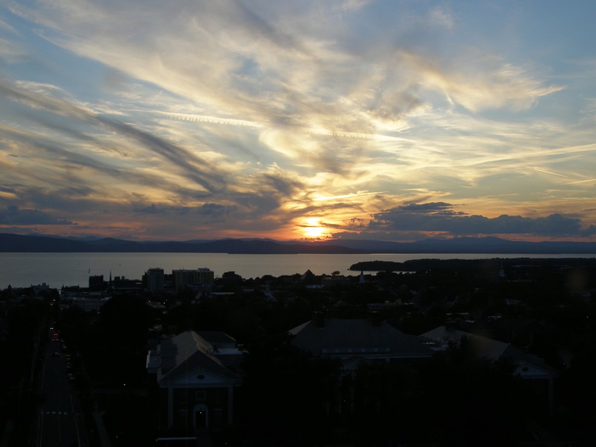 Right view, Burlington sunset on Wednesday, August 26, 2026