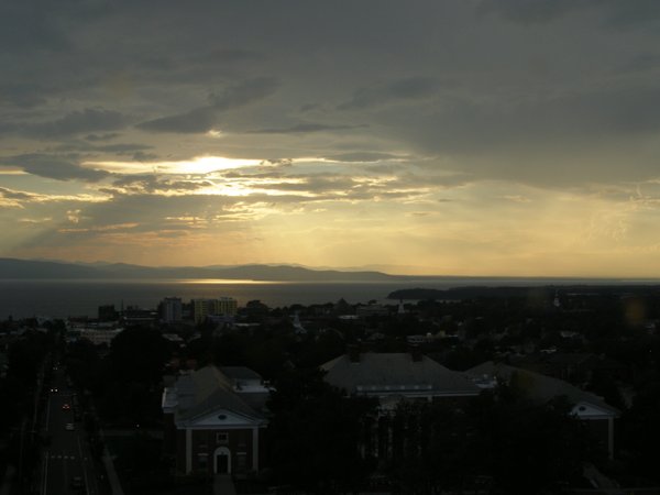 Burlington sunset on Thursday, August 27, 2026 at 6:58 PM EDT