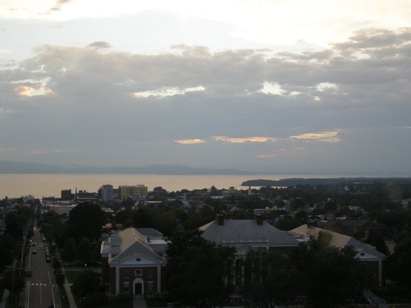 Burlington sunset on Thursday, August 27, 2026 at 7:43 PM EDT