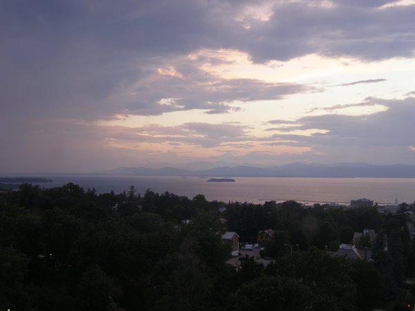 Burlington sunset on Thursday, August 27, 2026 at 7:58 PM EDT