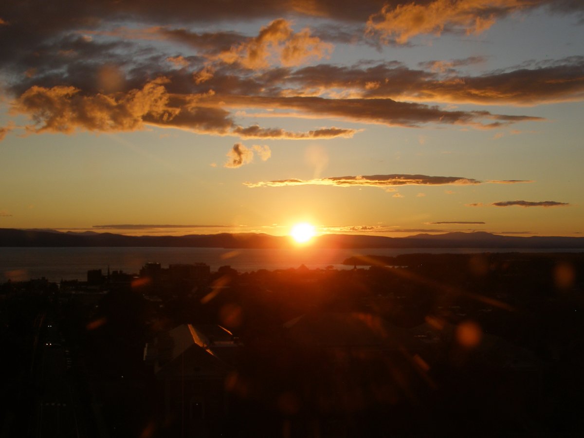 Right view, Burlington sunset on Friday, August 28, 2026