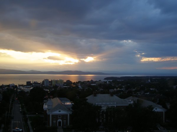 Burlington sunset on Sunday, August 30, 2026 at 7:18 PM EDT