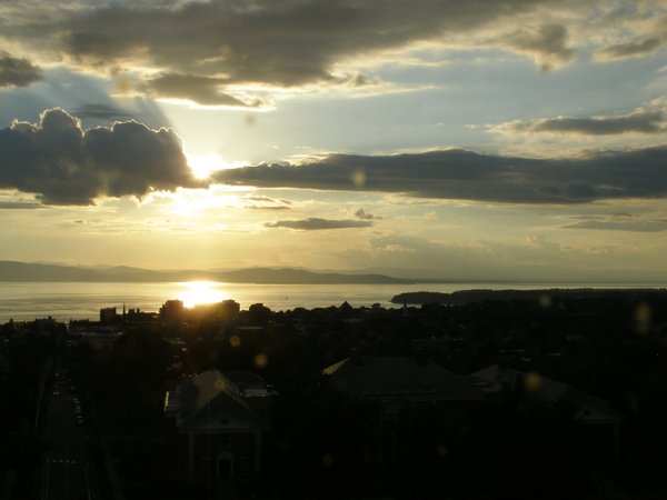 Burlington sunset on Thursday, September 3, 2026 at 6:58 PM EDT