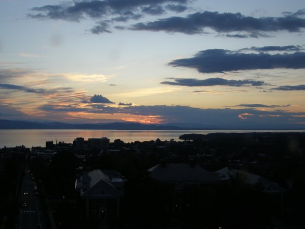 Burlington sunset on Thursday, September 3, 2026 at 7:43 PM EDT