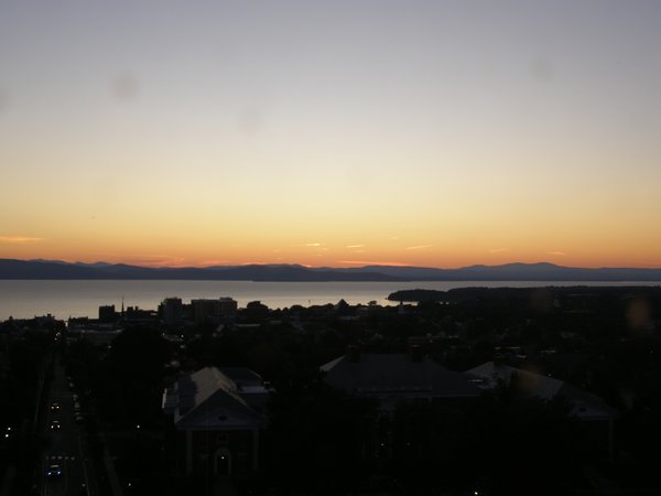 Burlington sunset on Sunday, September 6, 2026 at 7:43 PM EDT