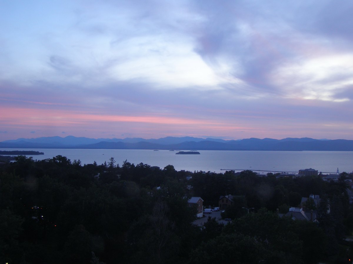 Left view, Burlington sunset on Monday, September 7, 2026