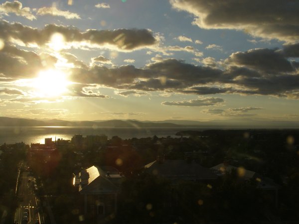 Burlington sunset on Monday, September 14, 2026 at 6:43 PM EDT