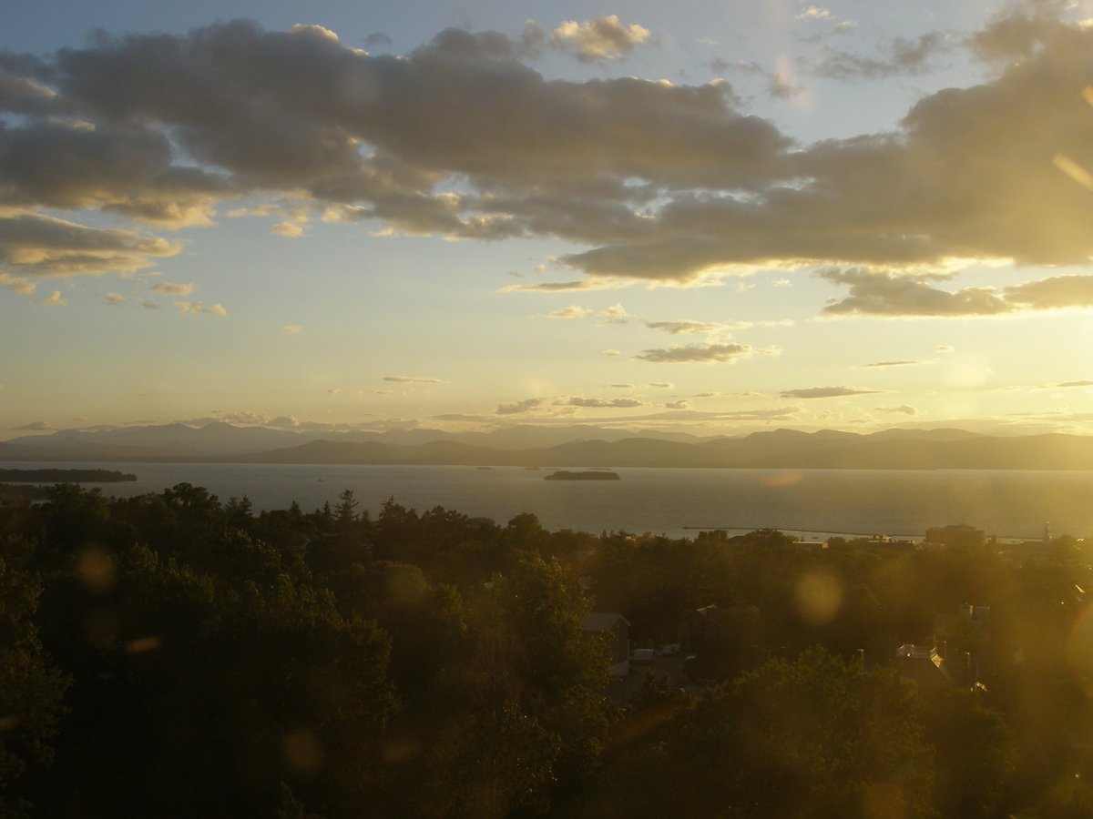 Left view, Burlington sunset on Monday, September 14, 2026