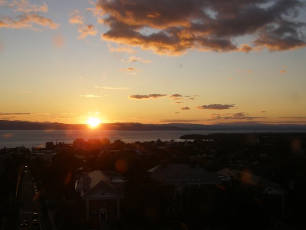 Burlington sunset on Monday, September 14, 2026 at 7:13 PM EDT