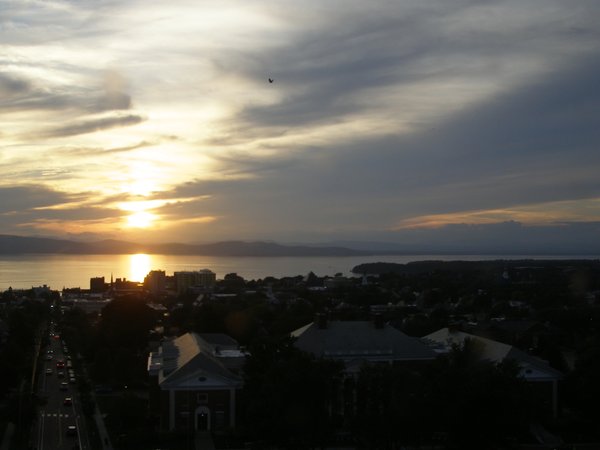 Burlington sunset on Wednesday, September 16, 2026 at 6:58 PM EDT