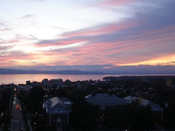 Burlington sunset on Wednesday, September 16, 2026 at 7:28 PM EDT