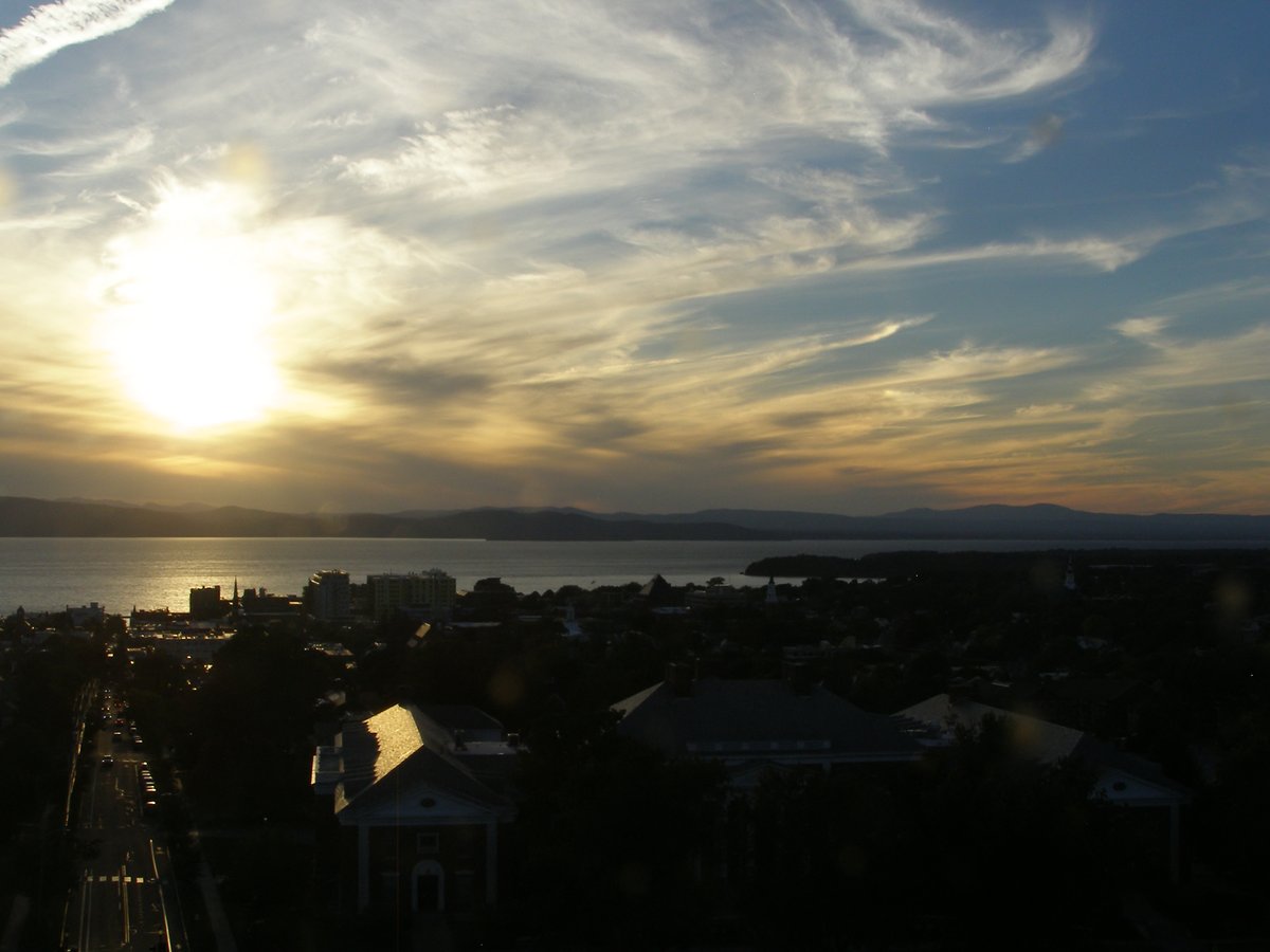 Right view, Burlington sunset on Friday, September 18, 2026