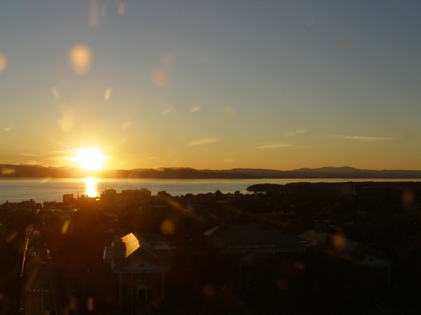 Burlington sunset on Saturday, September 19, 2026 at 6:58 PM EDT