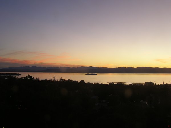 Burlington sunset on Saturday, September 19, 2026 at 7:28 PM EDT