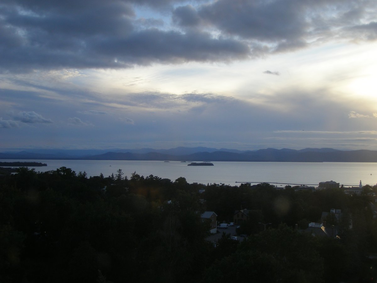 Left view, Burlington sunset on Monday, September 21, 2026
