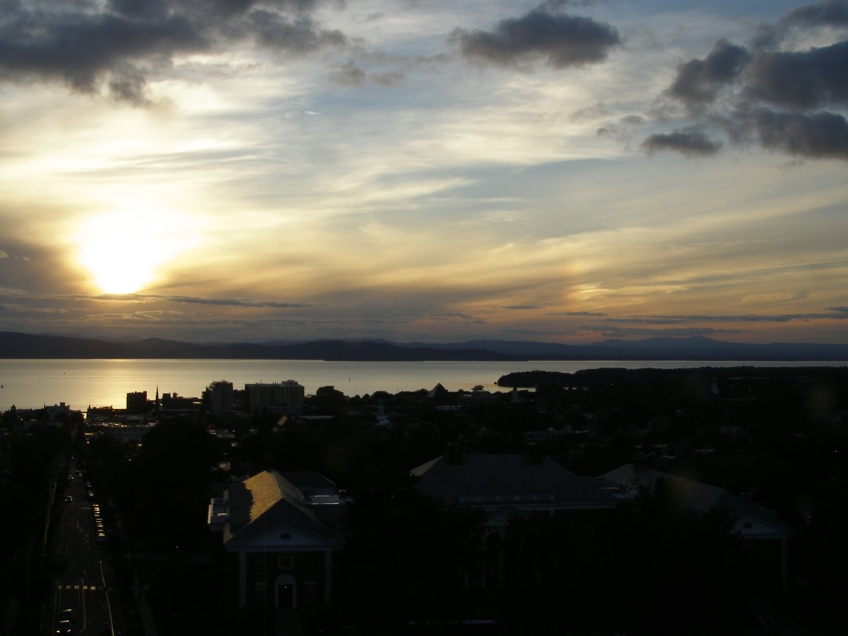 Right view, Burlington sunset on Monday, September 21, 2026
