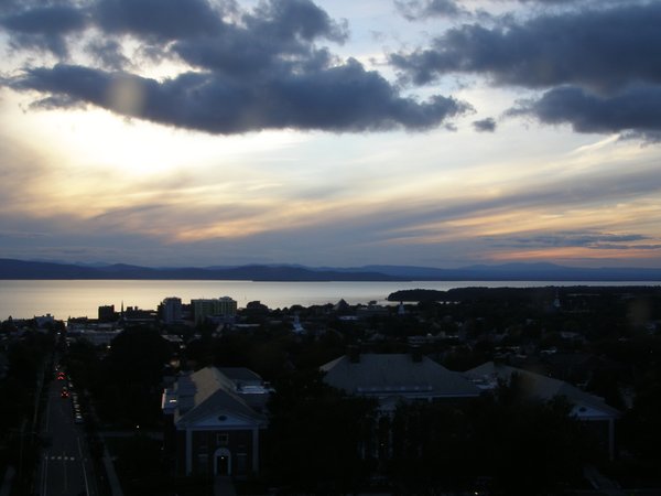 Burlington sunset on Monday, September 21, 2026 at 6:58 PM EDT