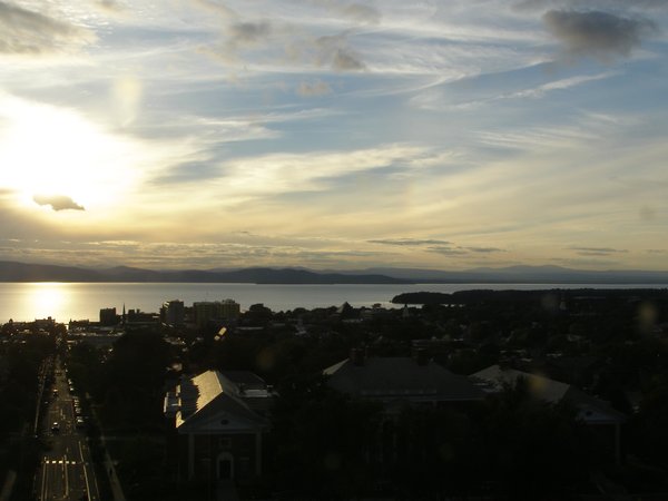 Burlington sunset on Monday, September 21, 2026 at 6:18 PM EDT