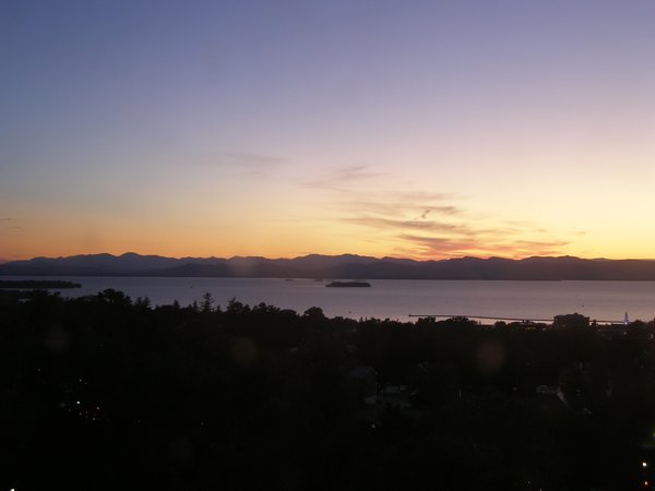 Burlington sunset on Tuesday, September 22, 2026 at 7:18 PM EDT