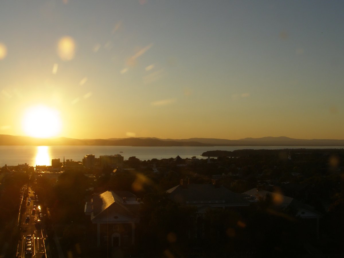 Right view, Burlington sunset on Thursday, September 24, 2026