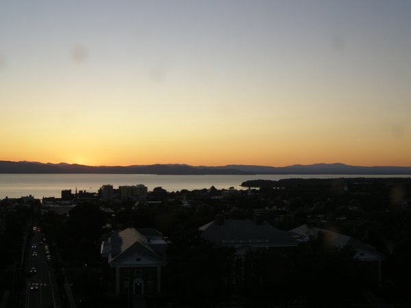 Burlington sunset on Thursday, September 24, 2026 at 6:58 PM EDT