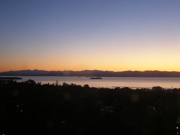 Burlington sunset on Thursday, September 24, 2026 at 7:18 PM EDT