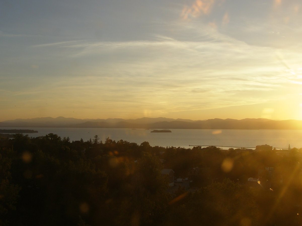 Left view, Burlington sunset on Friday, September 25, 2026