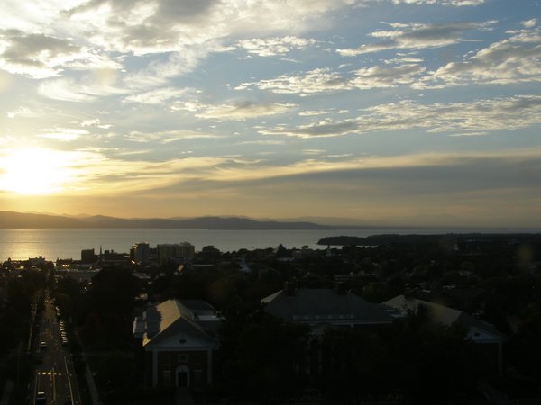 Burlington sunset on Saturday, September 26, 2026 at 6:28 PM EDT