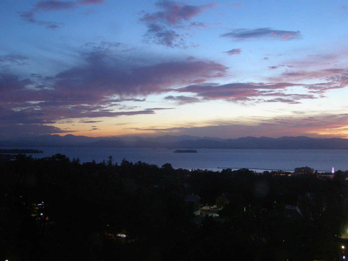 Left view, Burlington sunset on Saturday, September 26, 2026