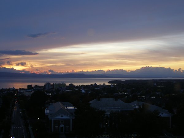 Burlington sunset on Friday, October 2, 2026 at 6:43 PM EDT