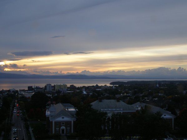 Burlington sunset on Friday, October 2, 2026 at 6:28 PM EDT