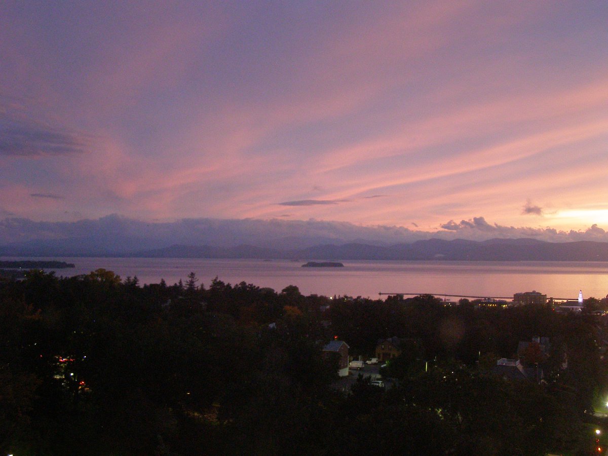 Left view, Burlington sunset on Friday, October 2, 2026