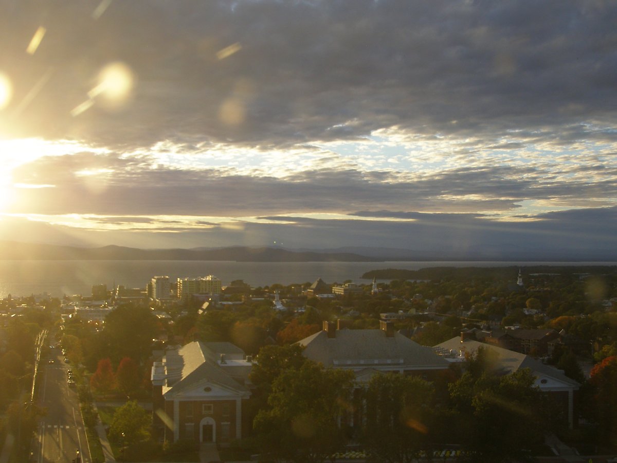 Right view, Burlington sunset on Sunday, October 4, 2026